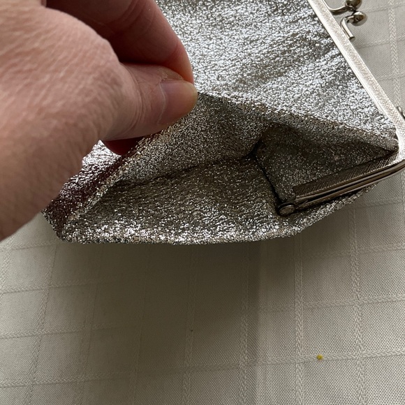 Silver Metallic Evening Clutch Bag - Picture 4 of 6